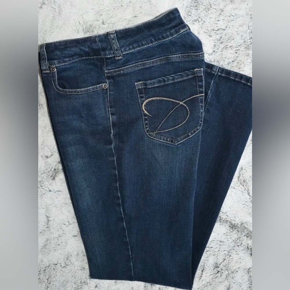 Chico's So Slimming Jeans Women's /5-Pocket Mid Rise Stretchy fabric Sz …